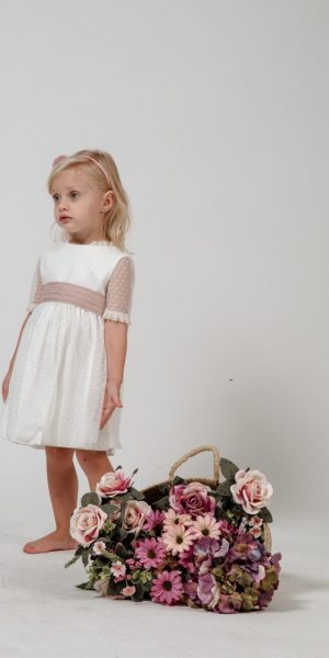 VESTIDO DE CEREMONIA Y ARRAS 2024 CARLOTA