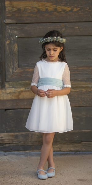 VESTIDO DE CEREMONIA Y ARRAS 2024 CANDELA